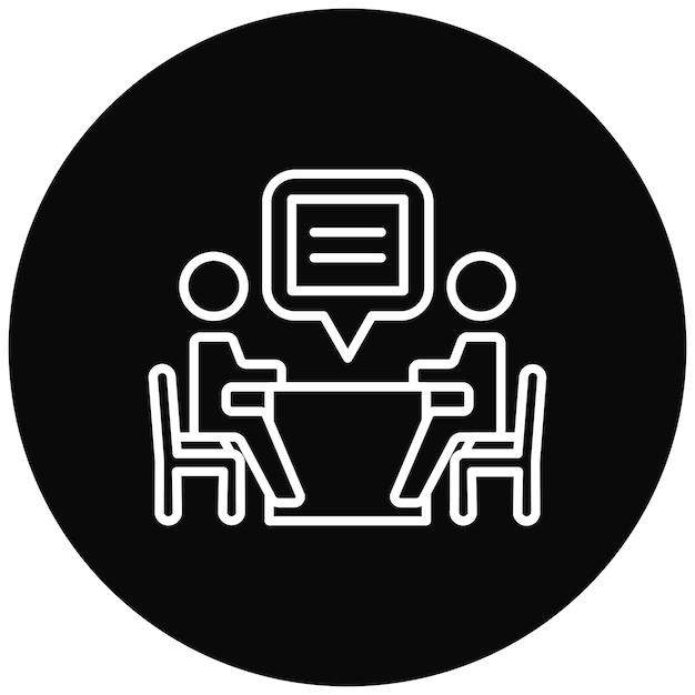 Interview icon vector image Can be used for Project Management