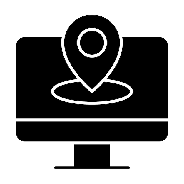 ip address glyph solid black illustration