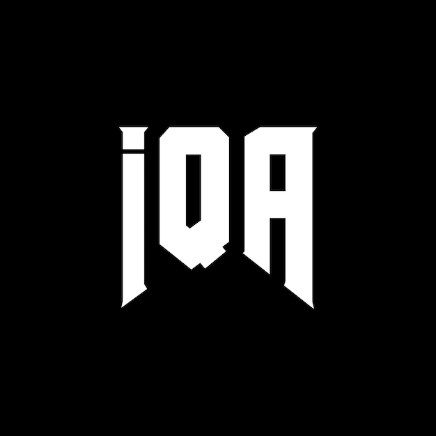 IQA návrh loga pro technologickou společnost IQA návrh loga černobílá barevná kombinace IQA logo IQA vektor IQA design IQA ikona IQA abeceda IQA typografický návrh loga