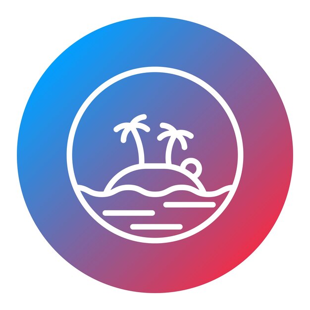 Island icon vector image Can be used for Geography