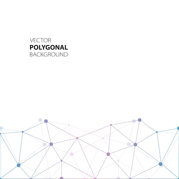 isolated vector pattern abstract composition polygonal construction connecting dots and lines