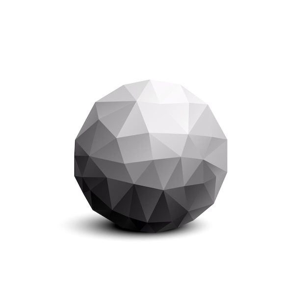 isolated vector round abstract composition polygonal construction space background eps vector
