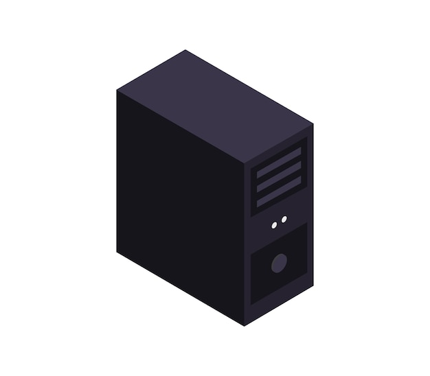 Isometric computer case
