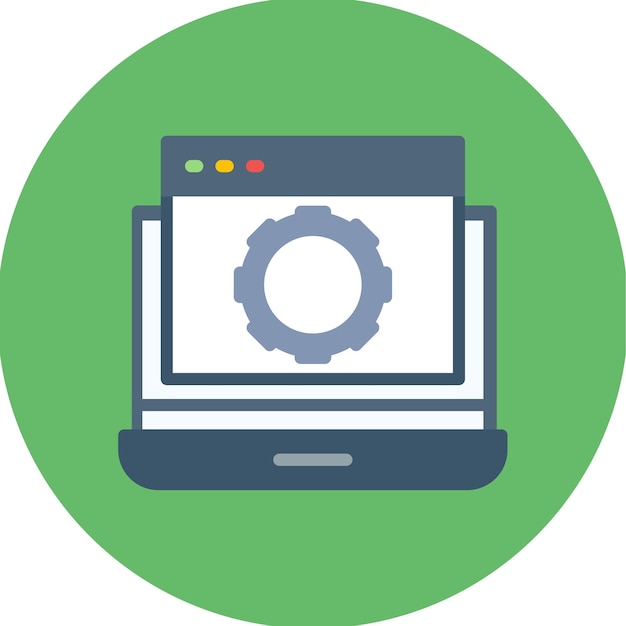 it automation icon vector image can be used for cyberpunk