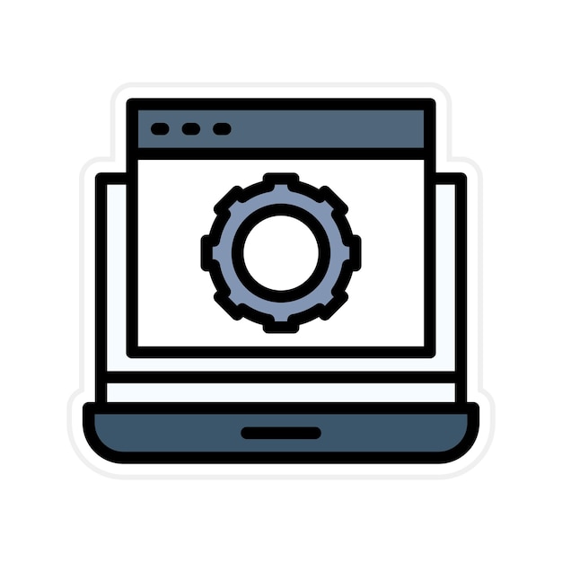 it automation icon vector image can be used for cyberpunk