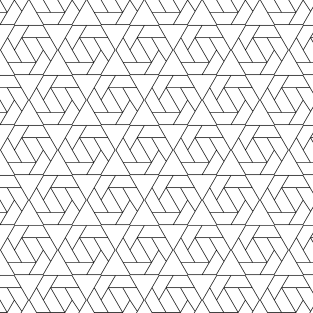 japanese background with hand drawn line pattern vector