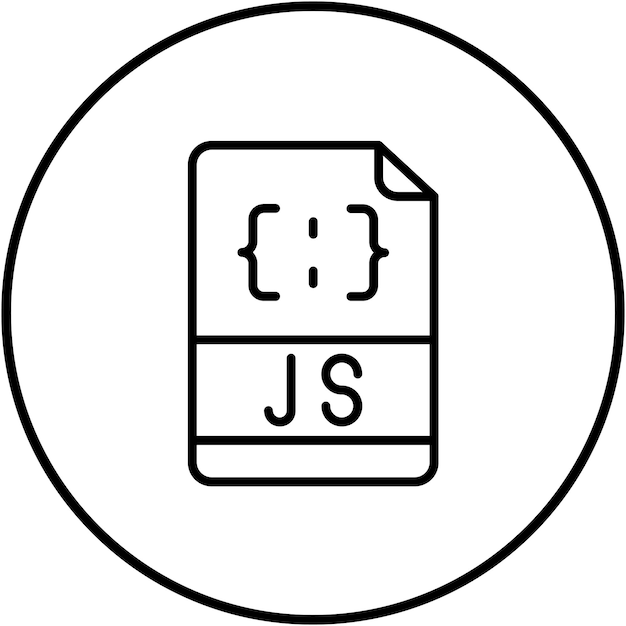 Javascript File vector icon Can be used for Computer Programming iconset