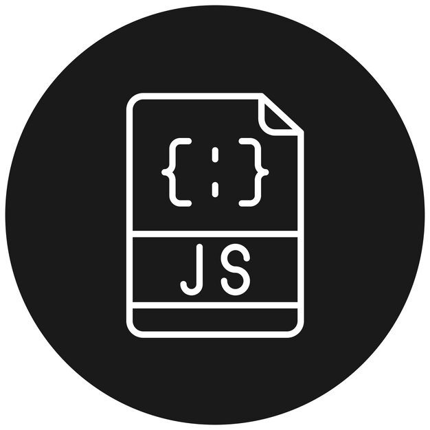 Javascript File vector icon Can be used for Computer Programming iconset