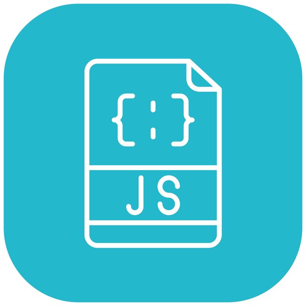 Javascript File Vector Illustration Style