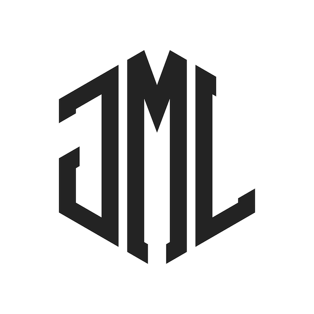 JML Logo Design Initial Letter JML Monogram Logo using Hexagon shape