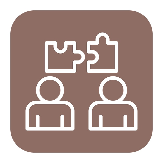 joint effort icon vector image can be used for teamwork