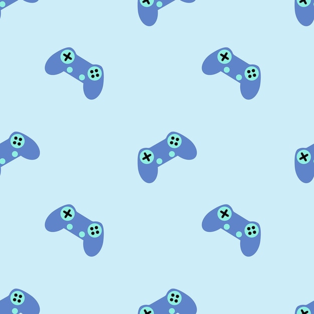 Joysticks seamless pattern vector