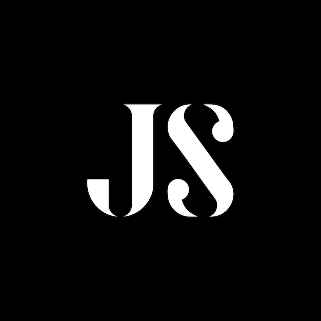 JS J S letter logo design Initial letter JS uppercase monogram logo white color JS logo J S design JS J Sx9
