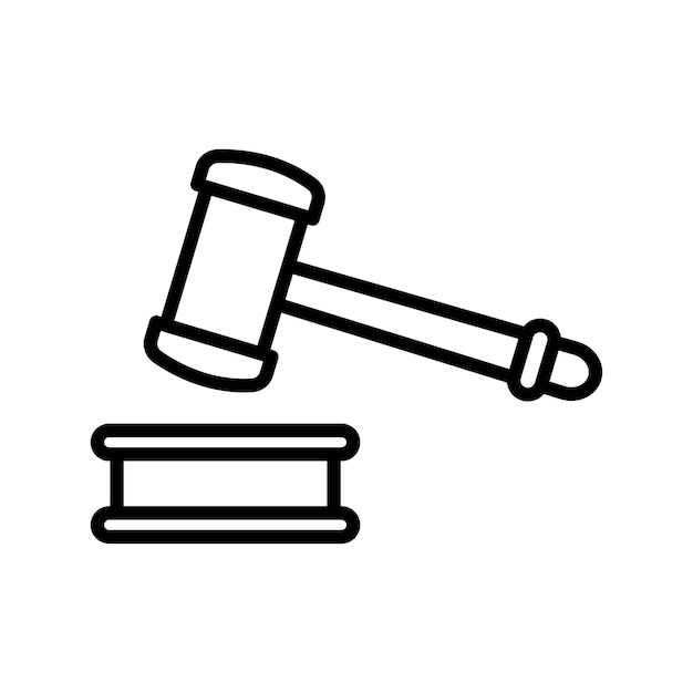 judge gavel icon design vector template