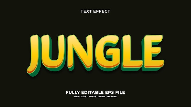 jungle text effect, editable text