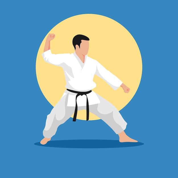 Karate flat design Karate design vector