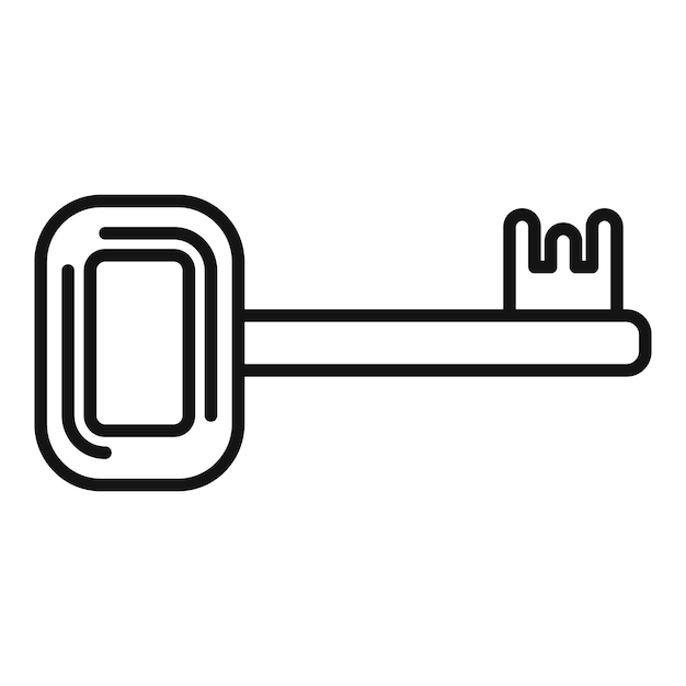 key privacy icon outline vector data protect computer safe