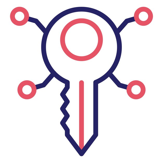Key vector icon illustration of Cyber Security iconset