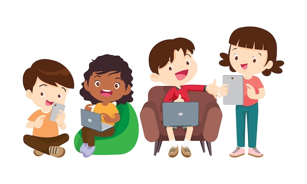 kids on online learning education courses 2