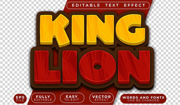 king lion safari wildlife savannah fully editable vector text file
