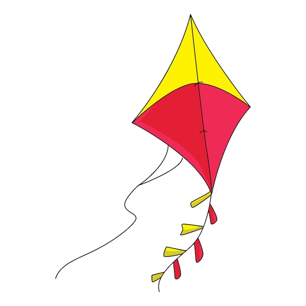 Kite isolated on a white background