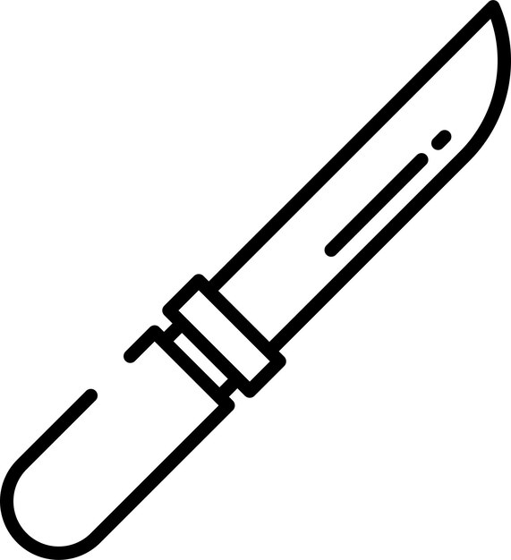 Knife outline vector illustration
