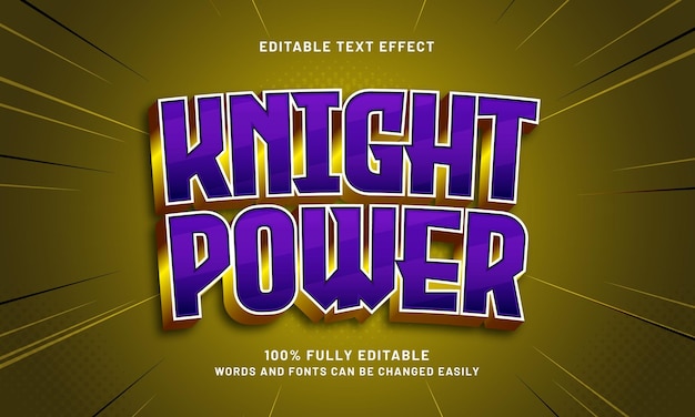knight power editable text effects with a king and knight theme