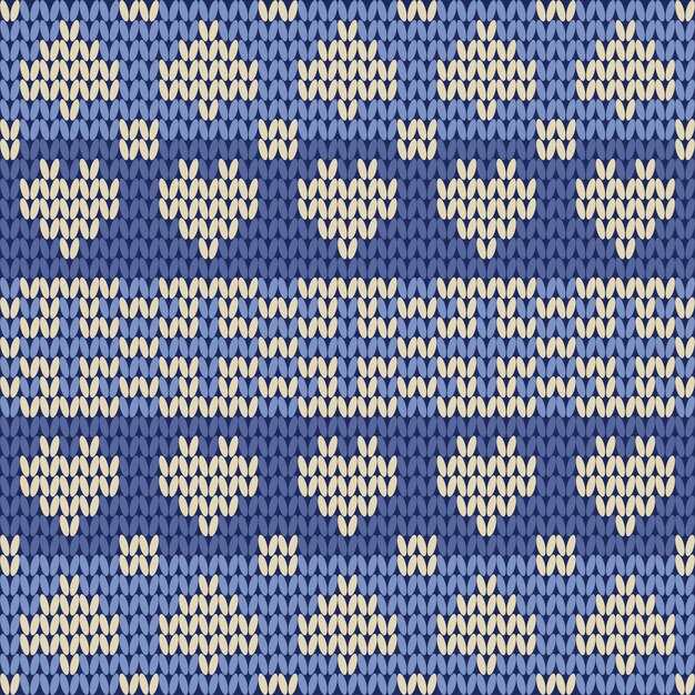 Knitting pattern design vector illustration background