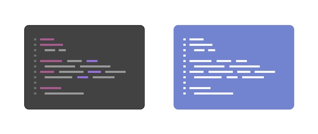 Kódování php na obrazovce, ikona, html php zdrojový skript, piktogram, grafika, python nebo javascript