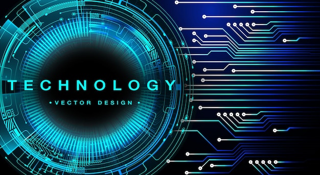 Koncept pozadí budoucí technologie kybernetických obvodů