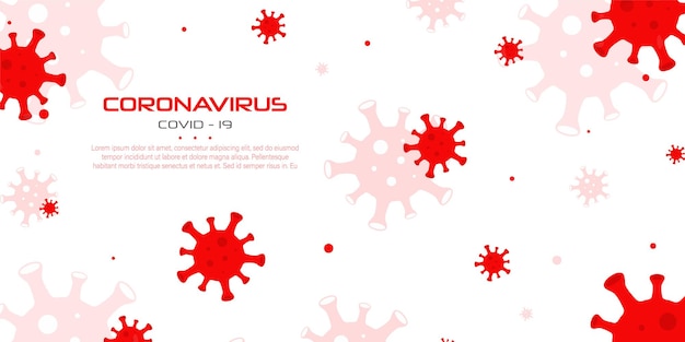 Koronavirus, pozadí Covid 2019.