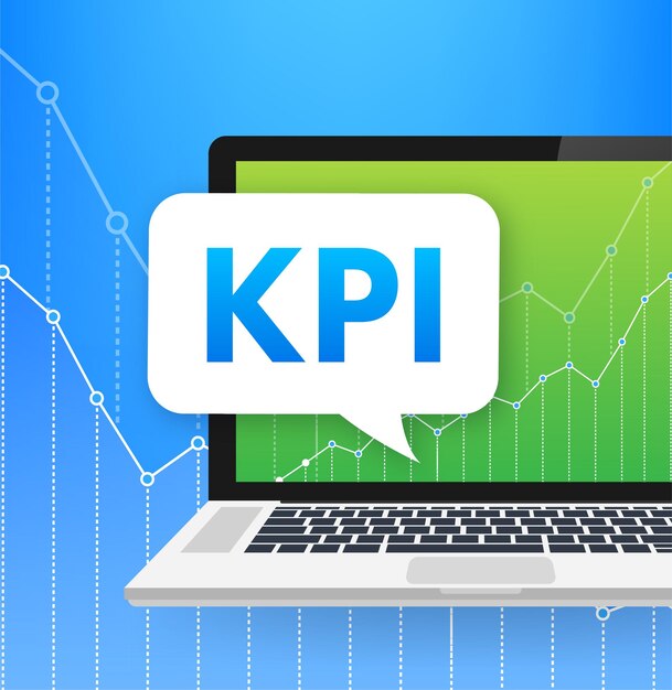 KPI Key Performance Indicator Measurement Optimization Strategy Vector stock illustration