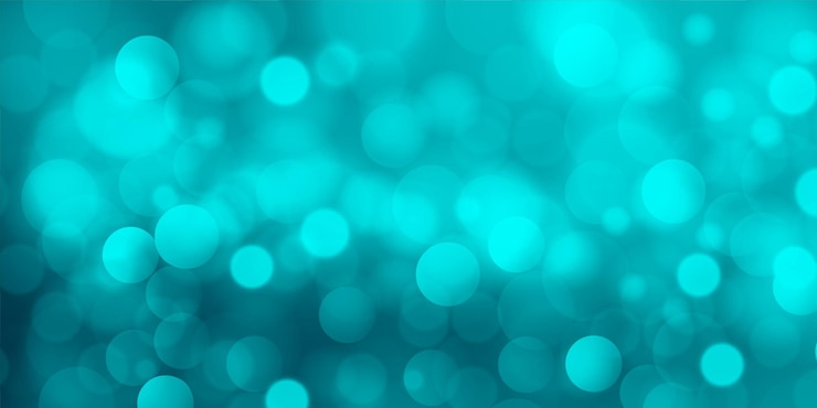 Vektor krásný lesklý bokeh efekt, design banneru na pozadí akvamarínové barvy