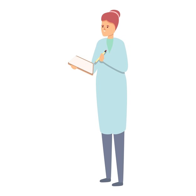 lab chemist icon cartoon vector research scientist medical test