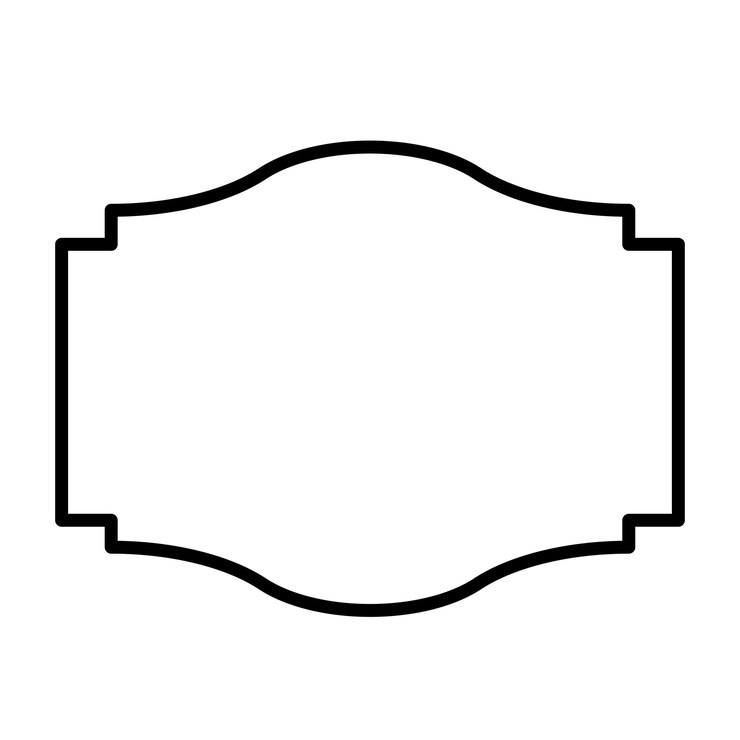 Vektor label frame shap line icon 20_set
