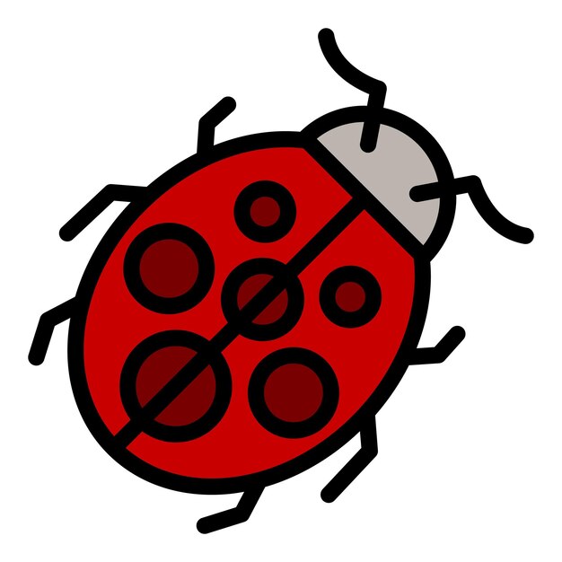 Ladybird wild icon Outline Ladybird wild vector icon for web design isolated on white background color flat