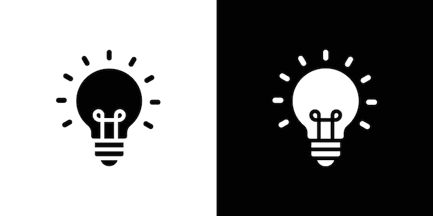 Lamp icon logo set vector