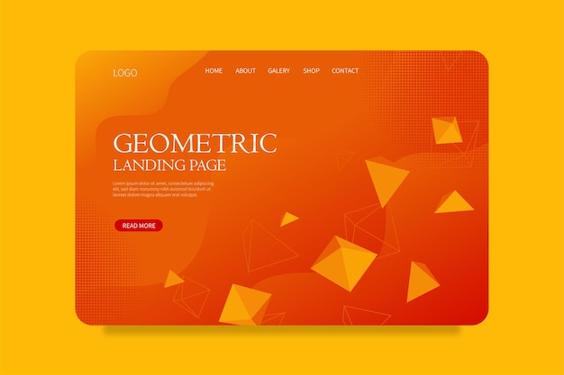 LANDING PAGE GEOMETRIC BACKGROUND YELLOW