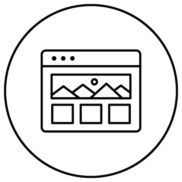 landing page icon vector image can be used for coding and development