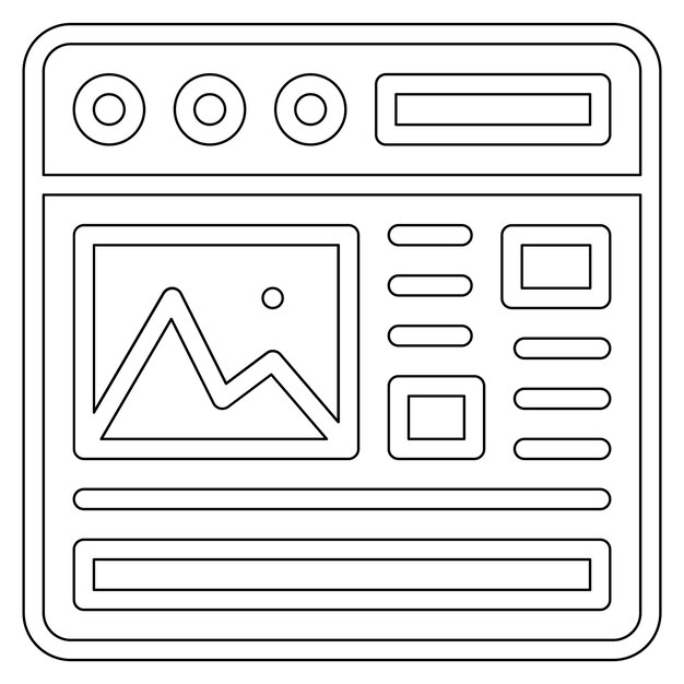 landing page vector icon illustration of coding and development iconset