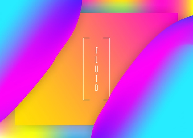 Landing page with liquid dynamic elements and fluid shapes
