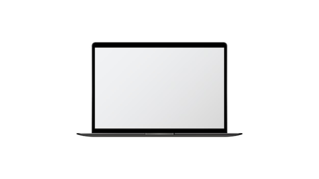 Laptop blank screen mockup