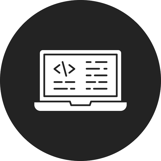 Laptop Coding icon vector image Can be used for Web Hosting