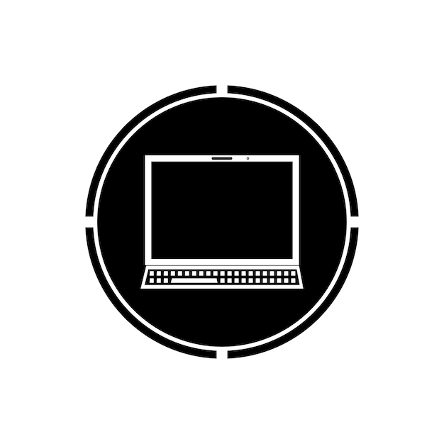 Laptop computer icon Template