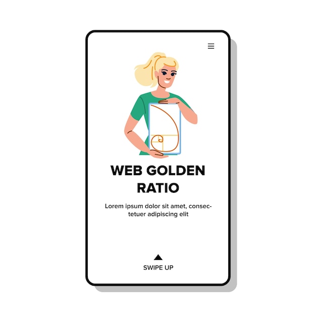 layout web golden ratio vector