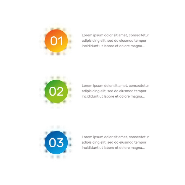 Layout workflow Outline colorful menu for app interface Number options Web design of buttons elements Infographics 1 2 3 vector template Text illustration