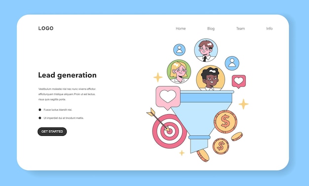 Lead generation set digital marketers optimize online strategies funnel conversion landing pages