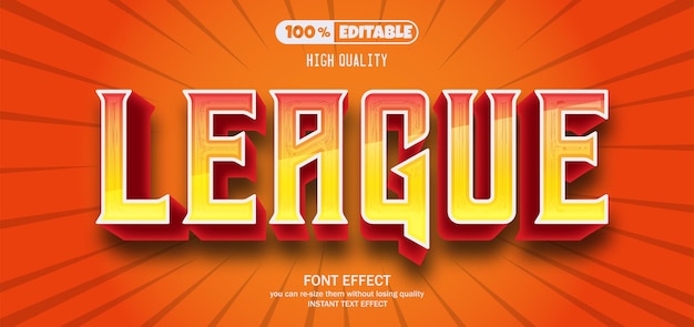 League text effect editable text style