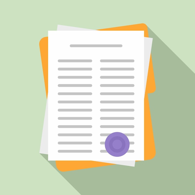 leasing papers icon flat illustration of leasing papers vector icon for web design