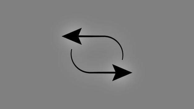 left side and right side arrow isolated simple sign on black color eps background